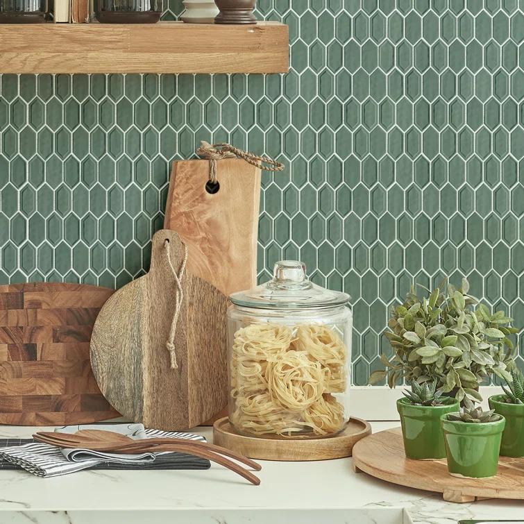 Bianca 2" x 4" Glass Grid Mosaic Wall Tile