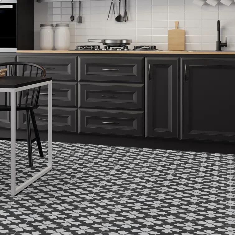 Amara 8" x 8" Encaustic Look Matte Porcelain Floor & Wall Tile