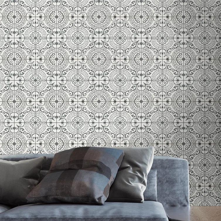 Amara 8" x 8" Encaustic Look Matte Porcelain Floor & Wall Tile