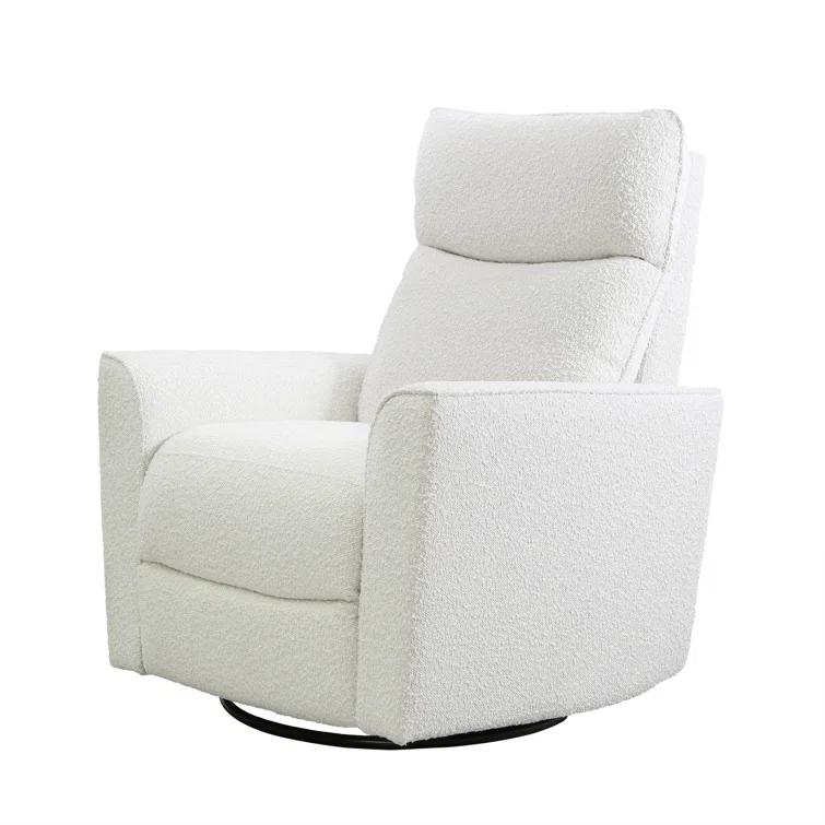 Second Story Home Soho Upholstered Swivel Glider- Boucle