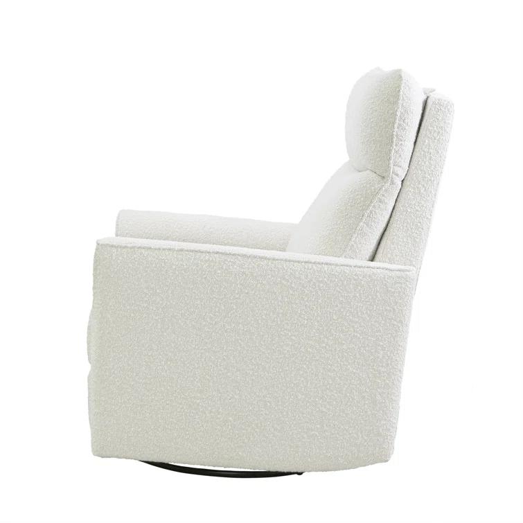 Second Story Home Soho Upholstered Swivel Glider- Boucle
