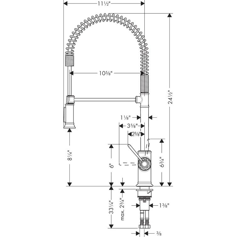 AXOR Montreux Pull Down Kitchen Faucet