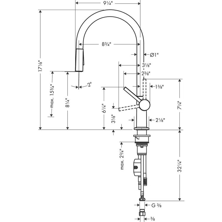 hansgrohe Talis N HighArc Kitchen Faucet, O-Style 2-Spray Pull-Down, 1.75 GPM