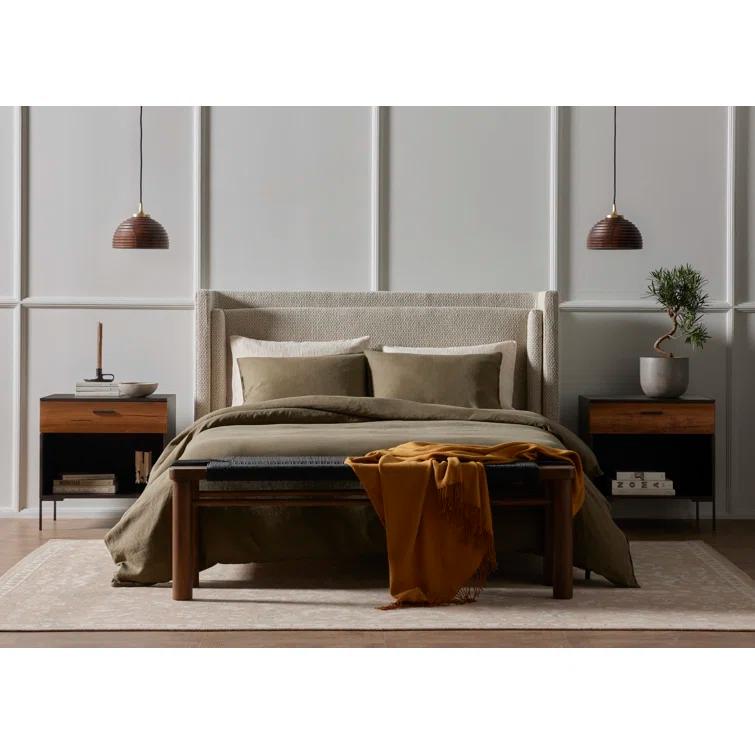 Joss & Main Lenae Upholstered Metal Platform Bed