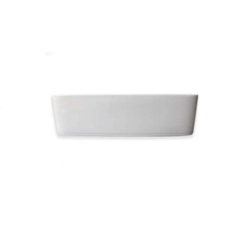 Wells Sinkware China Luxe 14.25'' White Ceramic Rectangular Bathroom Sink