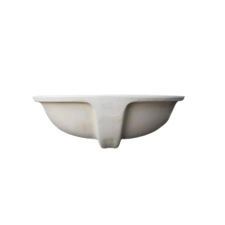 Wells Sinkware RTU1916-6B Wells Sinkware Rhythm Series 15.75'' Ceramic Oval Bathroom Sink with Overflow