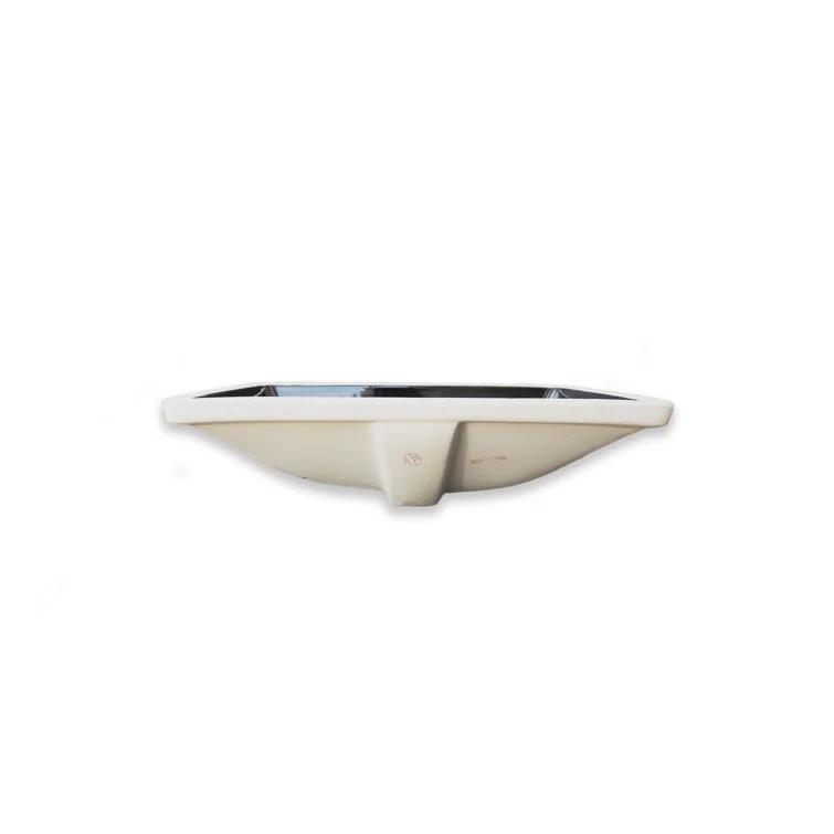 Wells Sinkware Rhythm Series 14.5'' Ceramic Rectangular Bathroom Sink with Overflow
