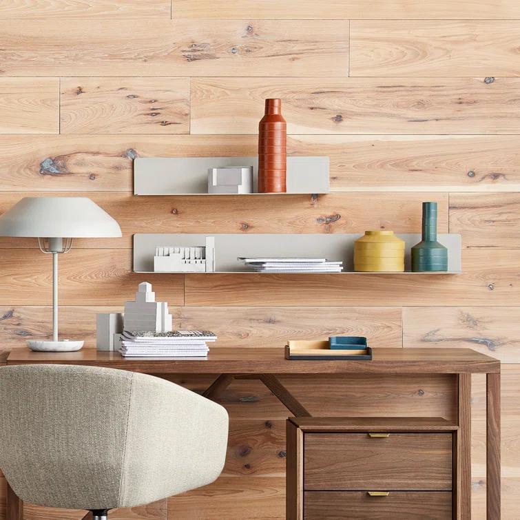 Minimalist Putty Steel Welf Large Wall Shelf, 40" W