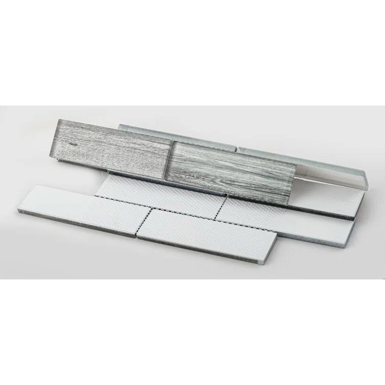Migdal 2'' x 6'' Glass Brick Joint Mosaic Kitchen Backsplash, Bathroom, Shower, Wall and Floor Tile