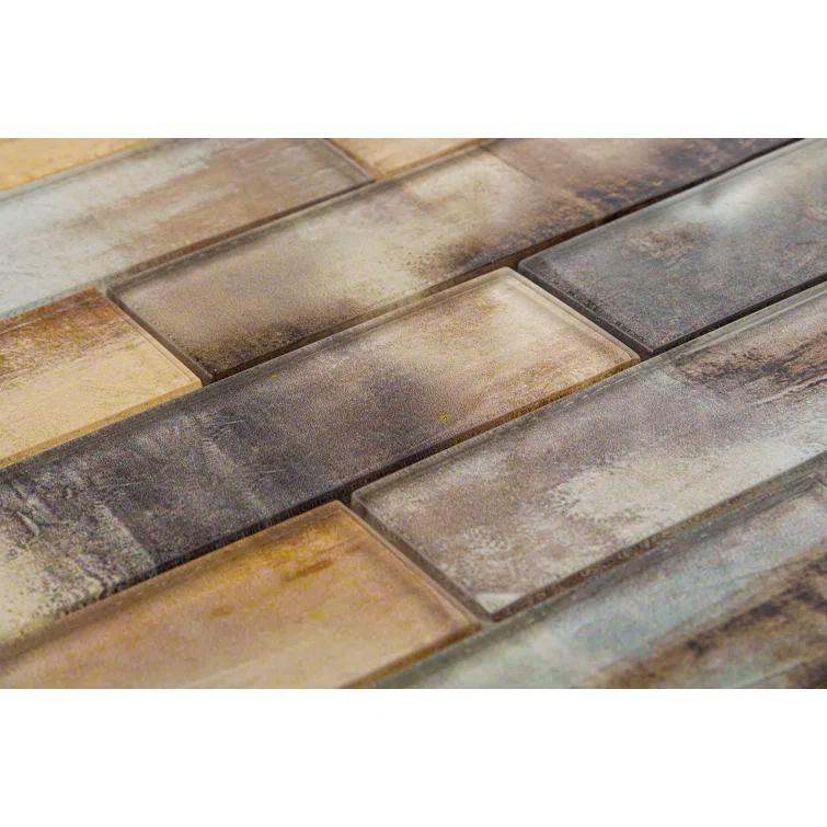 Migdal 2'' x 6'' Glass Brick Joint Mosaic Kitchen Backsplash, Bathroom, Shower, Wall and Floor Tile