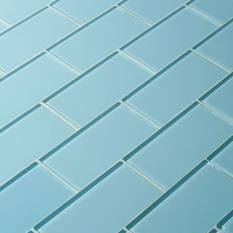 Premium 3" x 6" Straight Edge Glass Mosaic Subway Tile