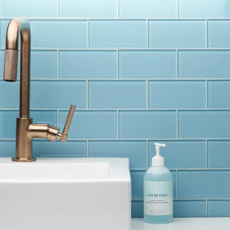 Premium 3" x 6" Straight Edge Glass Mosaic Subway Tile