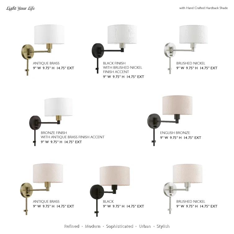 Willa Arlo™ Interiors Tyonna Steel Swing Arm Sconce
