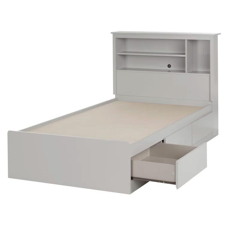 South Shore Vito Mates Bed With Bookcase Headboard Set