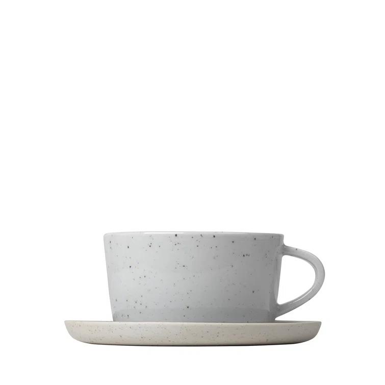 Blomus SABLO Ceramic Tea Cups & Saucers (Set of 2)
