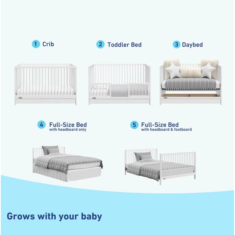 Teddi 5-in-1 Convertible Crib with Storage