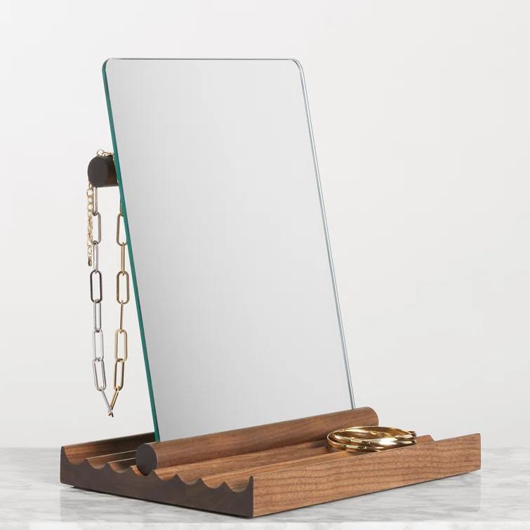 Furrow Solid Wood Flat Mirror
