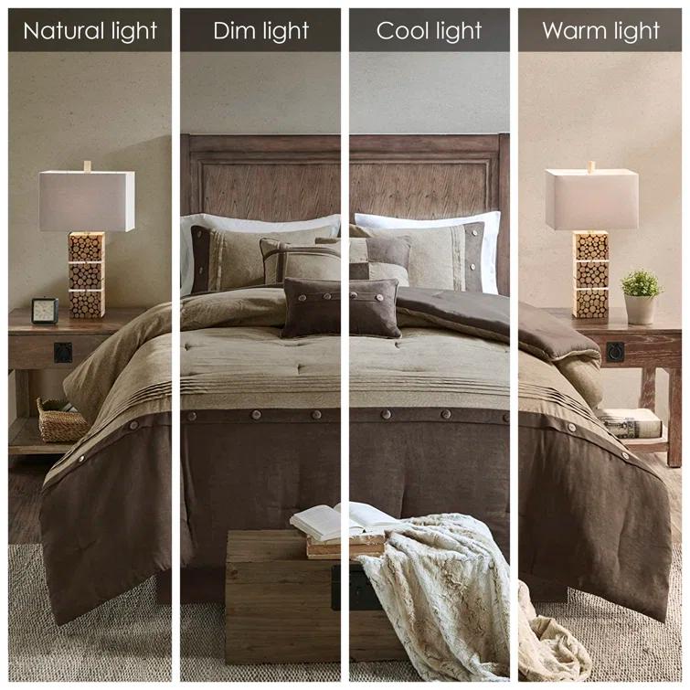 Madison Park Boone 7 Piece Faux Suede Comforter Set