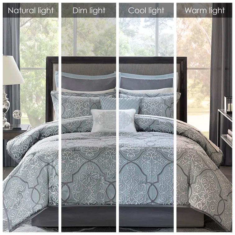 Madison Park 12 Piece Comforter Set with Cotton Bed Sheets