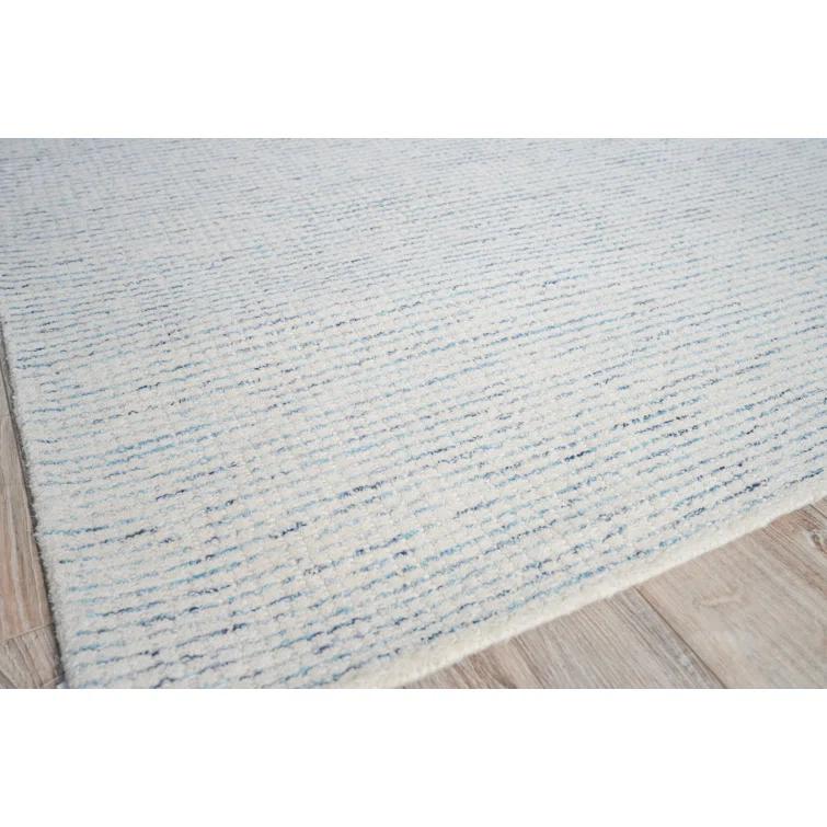 Key West Handmade Hand-Tufted New Zealand Wool Blue/Ivory Area Rug