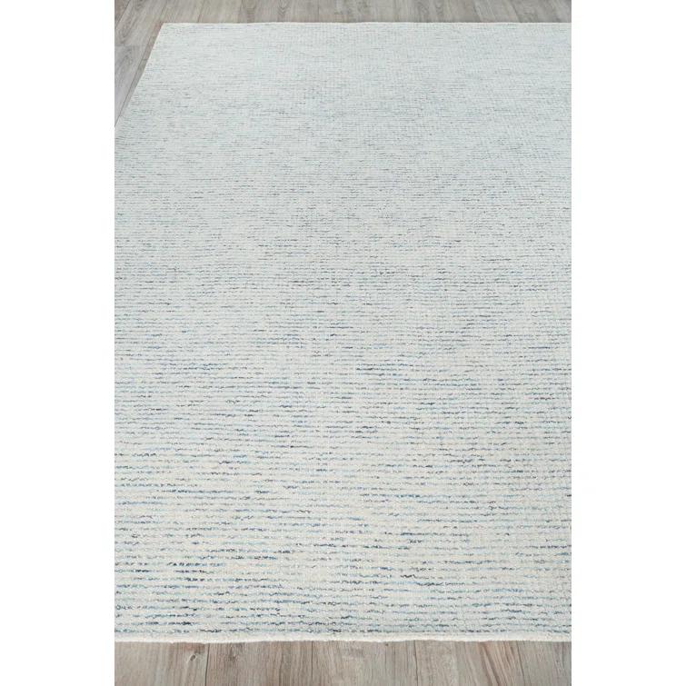 Key West Handmade Hand-Tufted New Zealand Wool Blue/Ivory Area Rug