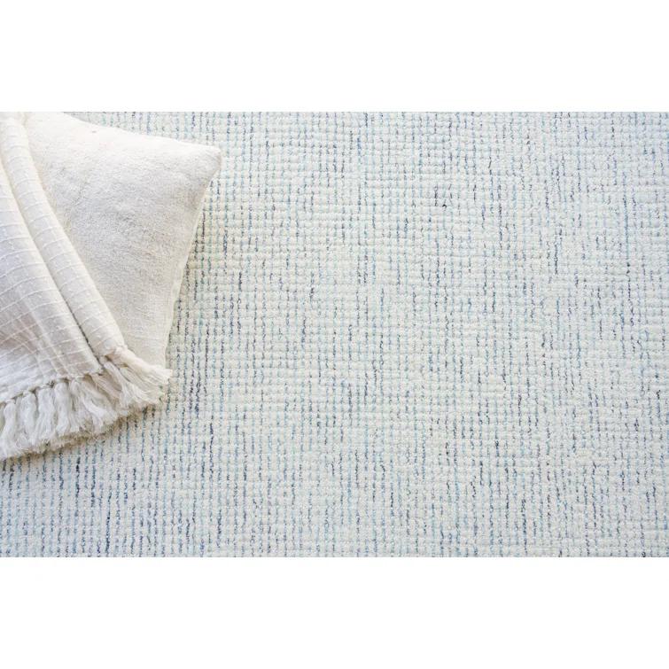 Key West Handmade Hand-Tufted New Zealand Wool Blue/Ivory Area Rug