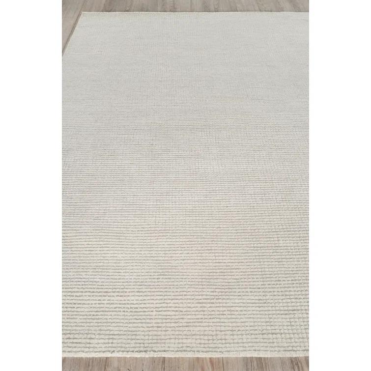 Key West Handmade Hand-Tufted New Zealand Wool Light Silver Area Rug