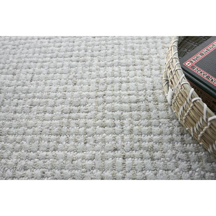Rectangle Key West Hand Tufted Wool Area Rug in Light Beige