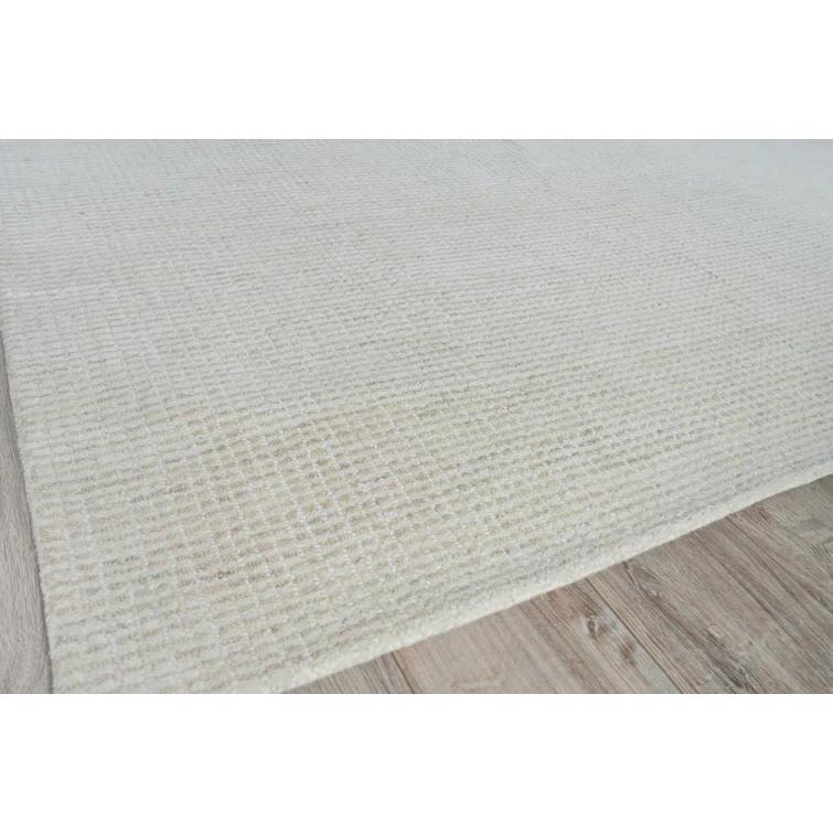 Rectangle Key West Hand Tufted Wool Area Rug in Light Beige