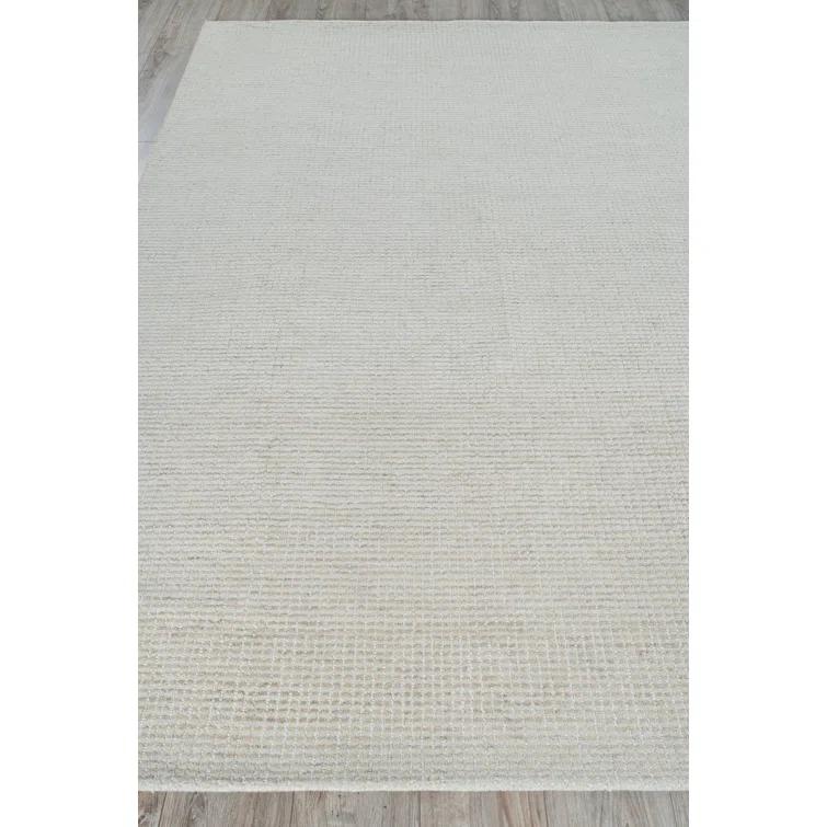 Rectangle Key West Hand Tufted Wool Area Rug in Light Beige