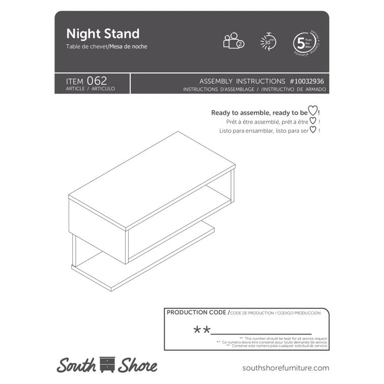 Sazena Nightstand