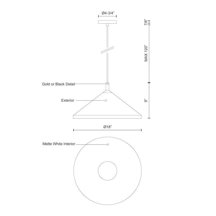 Kuzco Lighting 1 - Light Single Pendant