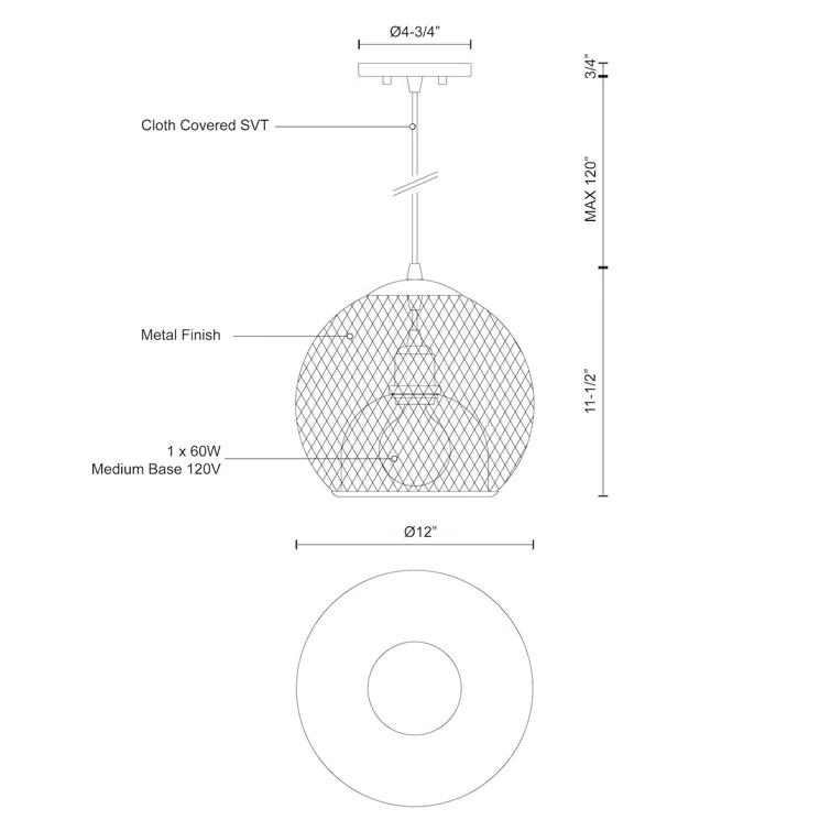 Kuzco Lighting 1 - Light Single Pendant