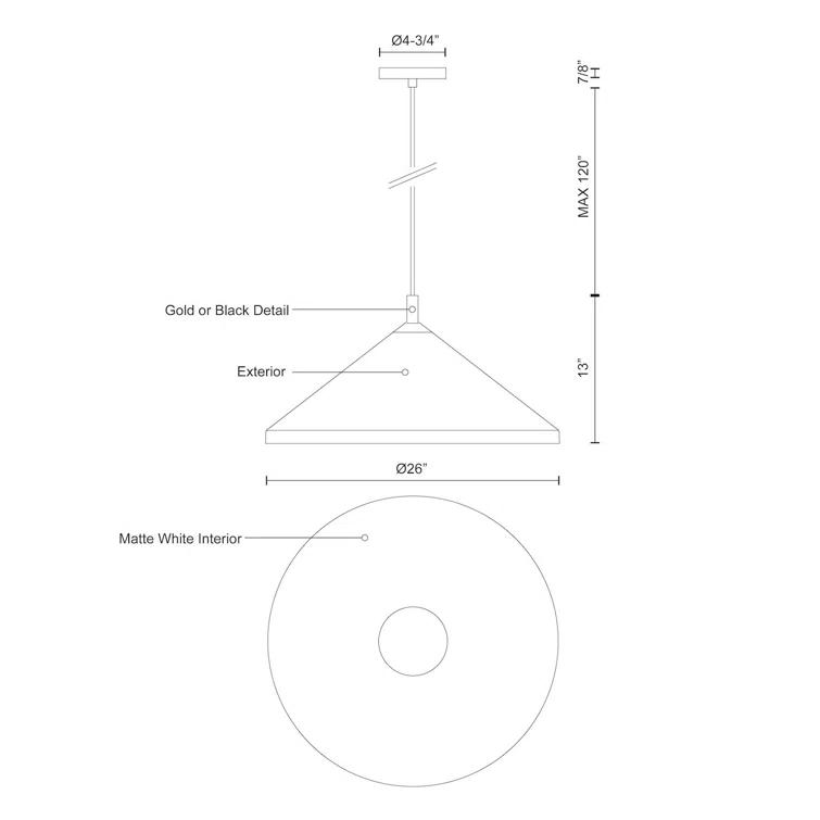Kuzco Lighting 1 - Light Single Pendant