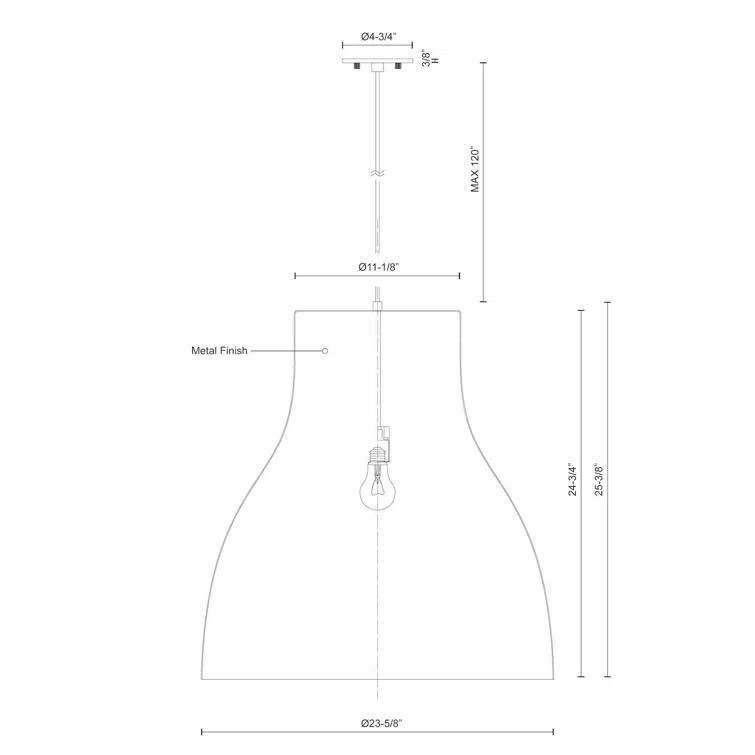 Kuzco Lighting Cradle 1 - Light Single Pendant