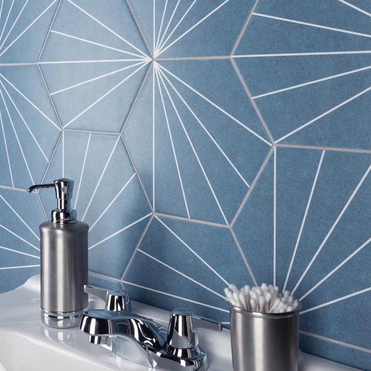Merola Tile Aster 9" x 10" Porcelain Patterned Wall & Floor Tile