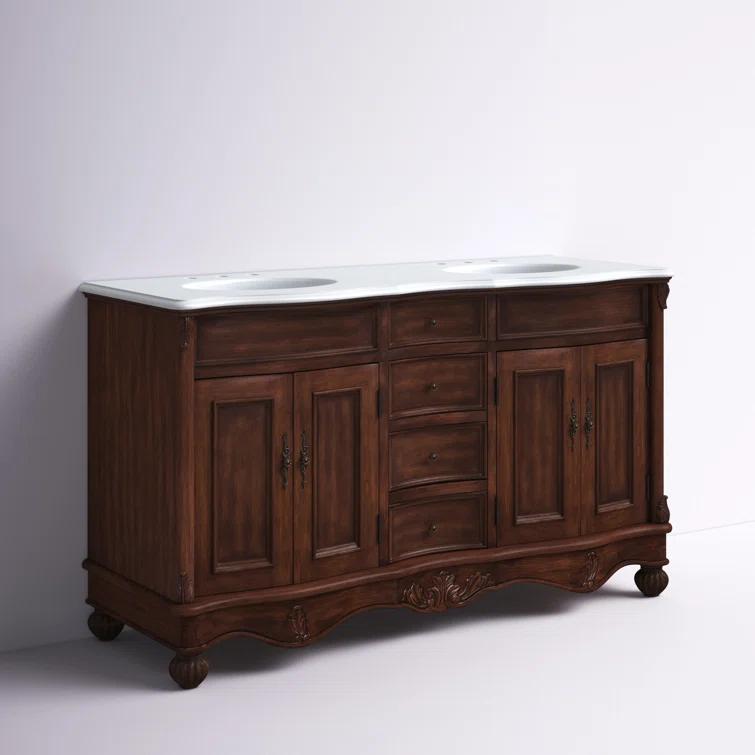 Etta Avenue™ Mannie 60'' Double Bathroom Vanity with Top