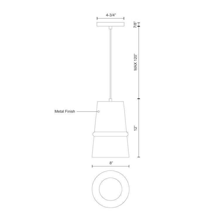 Kuzco Lighting 1 - Light Single Pendant