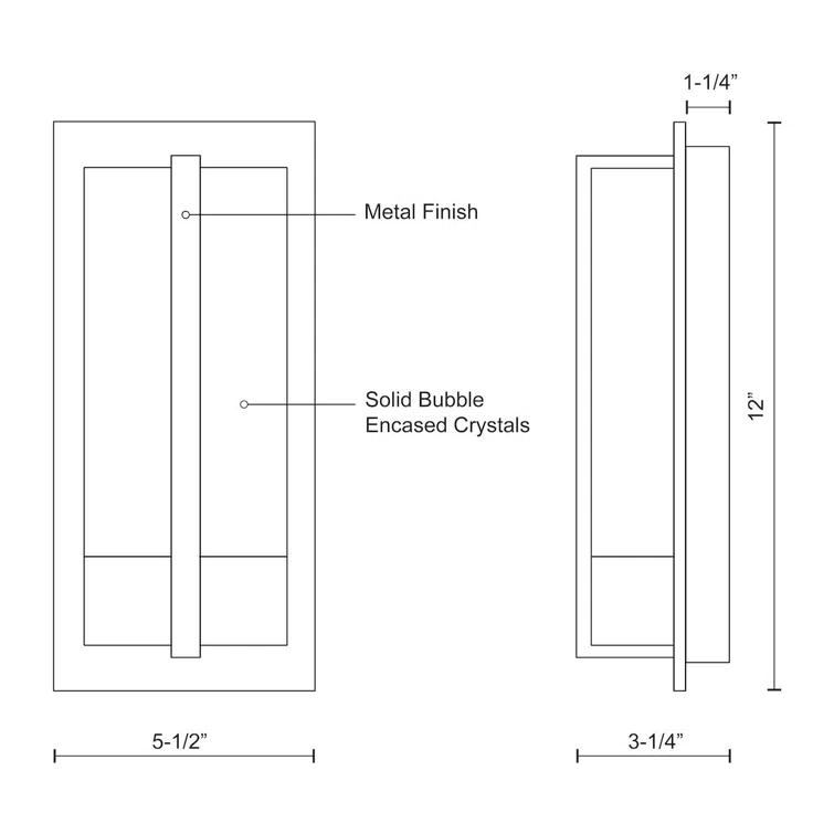Gable Steel LED Flush Mounted Sconce