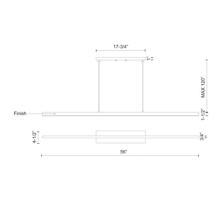 Vega 1 - Light LED Kitchen Island Pendant