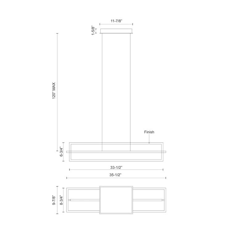 Mondrian 2 - Light LED Kitchen Island Pendant