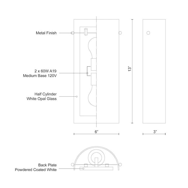 Hudson Flush Mounted Sconce
