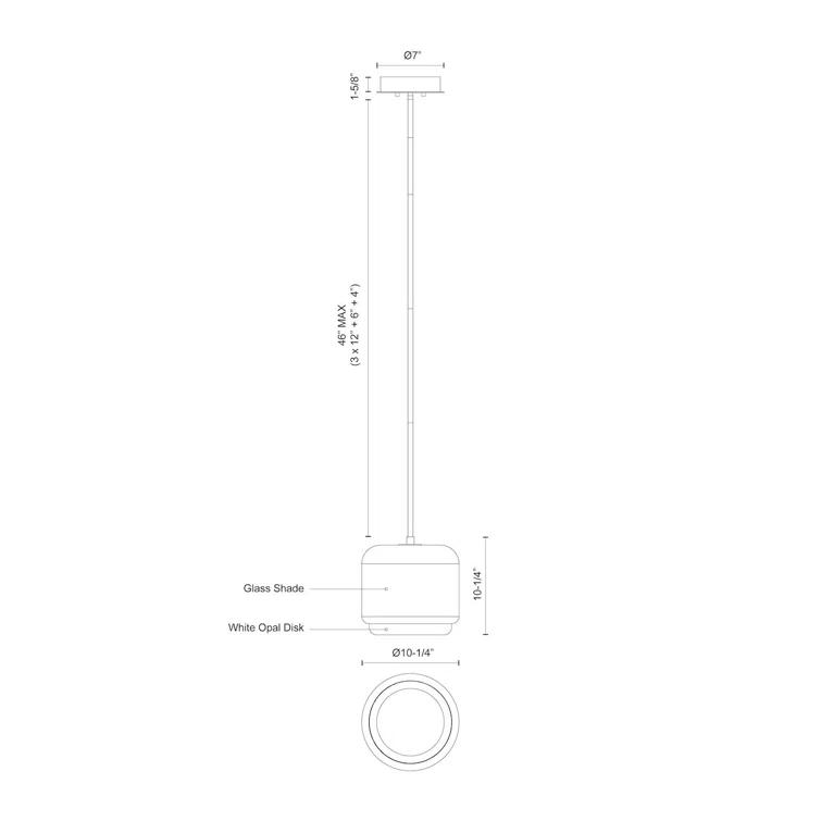 Kuzco Lighting Enkel 1 - Light LED Single Pendant