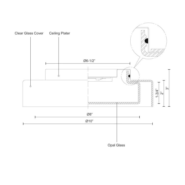 Aston Glass LED Flush Mount