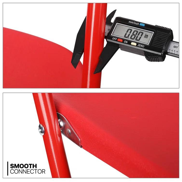 Laione Plastic Stackable Folding Chairs, Patio Garden Wedding Party Event Seat for Indoor Outdoor (Set of 10)