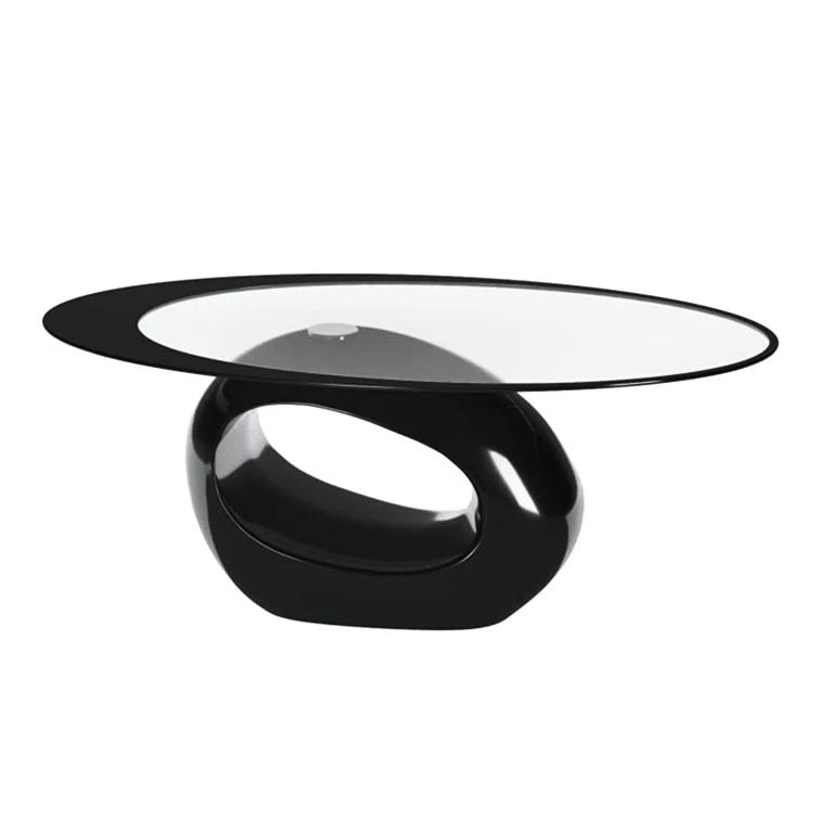 Orren Ellis Glass Top Coffee Table
