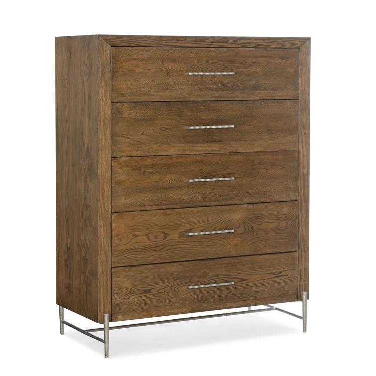 5 Drawer 44" W Solid Wood Chest