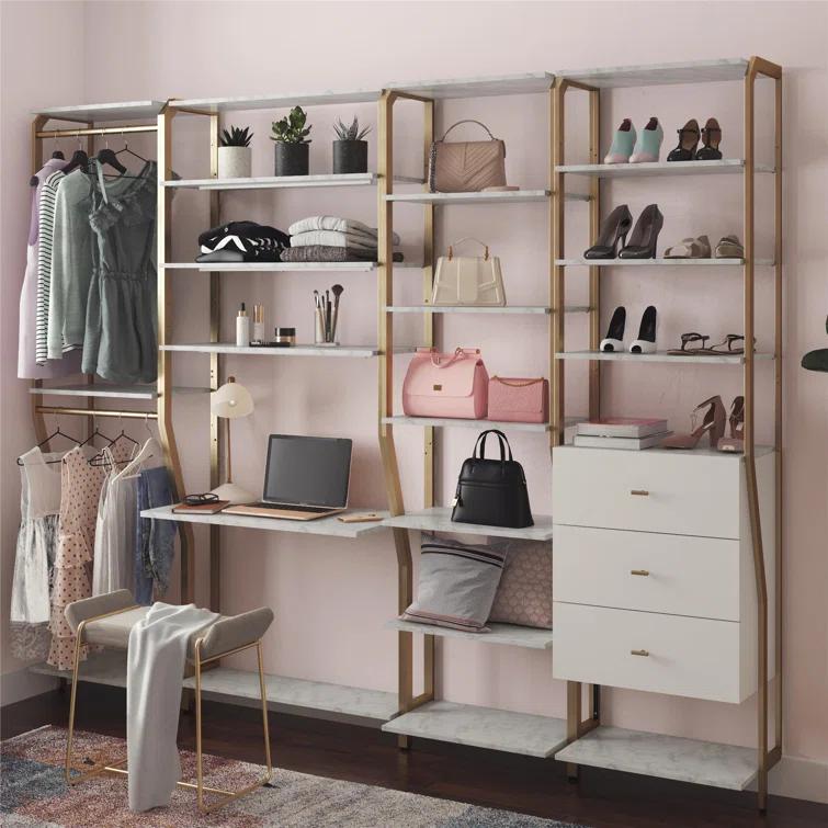Gwenyth Closet Starter Kit with Hanging Rods