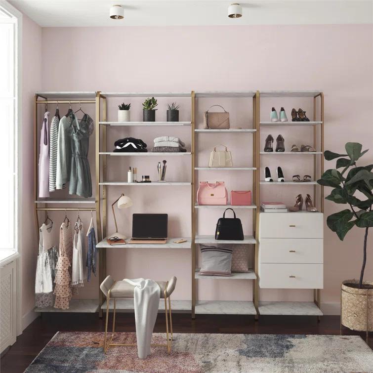 Gwenyth Closet Starter Kit with Hanging Rods