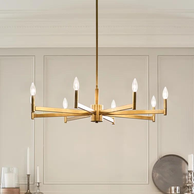 Tuscany 8 Light Metal Dimmable Chandelier